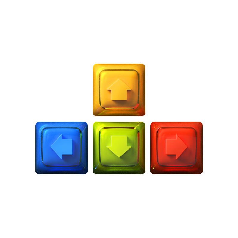 8BitDo Double-Layered Crystal Arrow Keycaps image 1